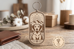 Golden Retriever Keychain SVG | Dog Laser Cut SVG Product Image 1