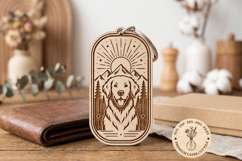 Golden Retriever Keychain SVG | Dog Laser Cut SVG Product Image 1