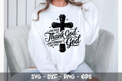 look back and thank god - Christian SVG Design Product Image 4