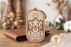 Golden Retriever Keychain SVG | Dog Laser Cut SVG Product Image 1