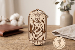 Golden Retriever Keychain SVG | Dog Laser Cut SVG Product Image 1