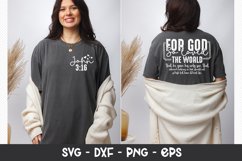 For God So Loved the World Inspirational SVG T-shirt Design Product Image 3