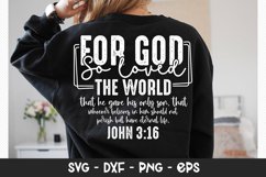 For God So Loved the World Inspirational SVG T-shirt Design Product Image 1