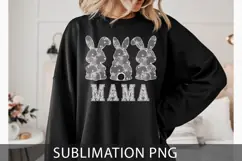 Mama, Lace Bunny PNG, Easter png, Lace Bow Bunny Pn Product Image 5