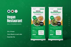 Vegan Restaurant Roll Up Banner Product Image 1