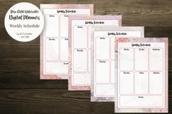 Rose Gold Watercolor Weekly Schedule Product Image 1