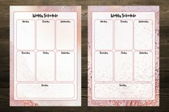 Rose Gold Watercolor Weekly Schedule Product Image 2