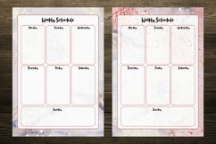 Rose Gold Watercolor Weekly Schedule Product Image 3