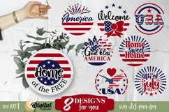 Patriotic round signs svg | 4th Of July Patriotic SVG Bundle Product Image 1