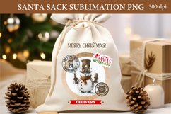 Steam Punk Snowman Sublimation PNG. Santa Sack PNG Product Image 1
