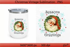 Seasons Greetings PNG. Christmas Round Sign PNG. 