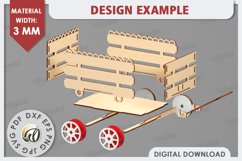 Valentine&#039;s Day Wagon Laser Cut. Valentine Candy Box SVG Product Image 2