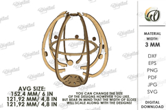 3D Easter Eggs Bundle Laser Cut. Easter Stand Decor SVG Product Image 3