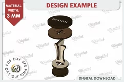 3D Valentine Stamp Laser Cut. Valentine Sign SVG Product Image 2