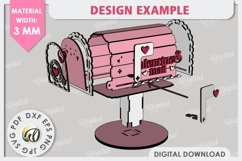 Valentine&#039;s Mailboxes Laser Cut Bundle. Love Mailboxes SVG Product Image 4