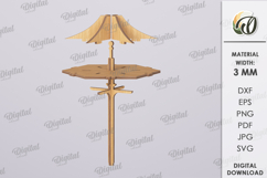 3D Spinning Carousel Laser Cut. Stand Decor SVG Product Image 3