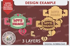 Love Shack Door Sign Laser Cut. Valentine Sign SVG Product Image 2