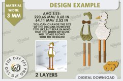 Easter Goose Laser Cut. Easter Characters. Easter Stand SVG Product Image 2
