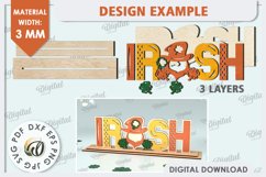 St Patrick&#039;s Day Stand Decor Laser Cut. Lucky Charm SVG Product Image 2