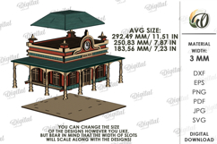 3D Railway Station Laser Cut. Kids toys SVG Product Image 4