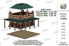 3D Railway Station Laser Cut. Kids toys SVG Product Image 4