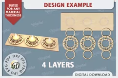 3D Wooden Candle Holder Laser Cut. Home Decor SVG Product Image 2