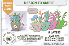 3D Wooden Flower Bouquet Laser Cut. Mother&#039;s Day SVG Product Image 2