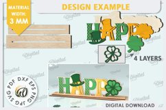 St Patrick&#039;s Day Stand Decor Laser Cut. Lucky Charm SVG Product Image 2