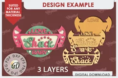 Love Shack Door Sign Laser Cut. Valentine Sign SVG Product Image 2