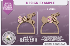 Easter Wooden Napkin Ring Laser Cut. Easter Decor SVG Product Image 2