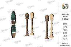 3D Railway Station Laser Cut. Kids toys SVG Product Image 14