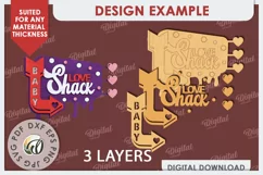 Love Shack Door Sign Laser Cut. Valentine Sign SVG Product Image 2