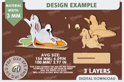 Wooden Easter Bunnies Laser Cut Bundle. Bunnies Stand Decor Product Image 6