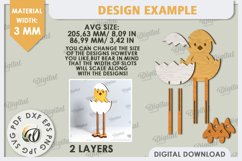 Easter Chicken LaserCut. Easter Characters. Easter Stand SVG Product Image 2