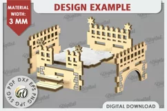 3D Christmas Village Laser Cut. Christmas Home Decor SVG Product Image 3