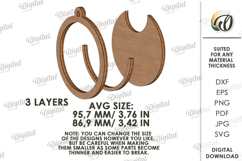 Christmas Frame Ornaments Bundle Laser Cut. Christmas SVG Product Image 5