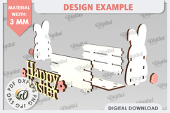 Easter Box Laser Cut. Easter Basket Decor. Bunny SVG Product Image 2