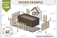 3D Home Garden Laser Cut. Garden Plant House SVG Product Image 3