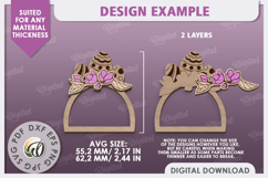Easter Wooden Napkin Ring Laser Cut. Easter Decor SVG Product Image 2