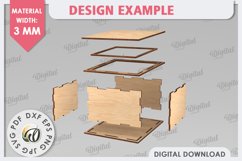 Decorative Wooden Gift Box Laser Cut. 3D Floral Box SVG Product Image 3
