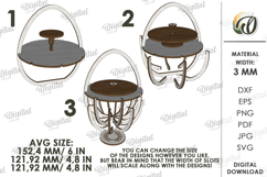 3D Easter Egg Laser Cut. Easter Stand Decor SVG Product Image 2