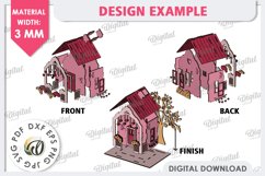 3D Valentine&#039;s House Laser Cut. Valentine Day Gifts SVG Product Image 4