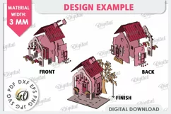 3D Valentine's House Laser Cut. Valentine Day Gifts SVG Product Image 4