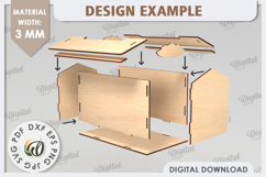 Tissue Box Laser Cut. 3D House Tissue Holder SVG Product Image 2