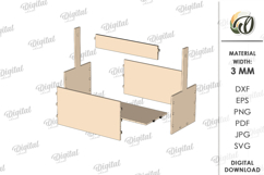 Wooden gift box Laser Cut. Boho SVG. Rustic box Product Image 3