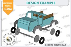 3D Easter Truck Laser Cut. 3D Pickup Truck SVG Product Image 4