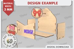 3D Love Letter Gift Box Laser Cut. Valentine Day Gift SVG Product Image 2