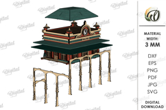 3D Railway Station Laser Cut. Kids toys SVG Product Image 5
