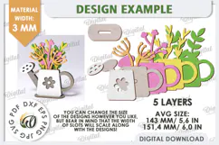 3D Wooden Flower Bouquet Laser Cut. Mother's Day SVG Product Image 2