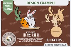 Wooden Easter Bunnies Laser Cut Bundle. Bunnies Stand Decor Product Image 8